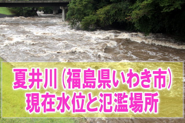夏井川(福島県いわき市)の氾濫場所や現在水位をライブカメラ確認とハザードマップ、避難所